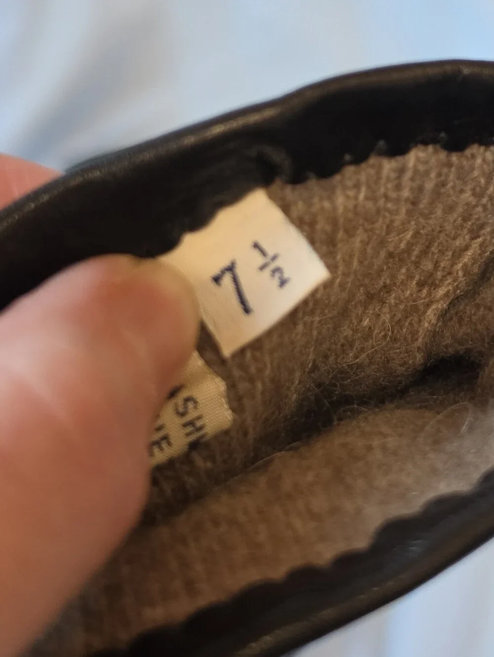 Vintage Monefusco Italian Leather and Cashmere Gloves